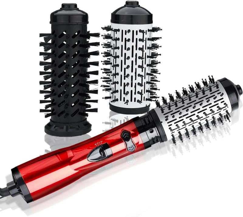 3 in 1 Hot Air Styler and Rotating, 360¡ Rotating Multitudet Hair Dryer Brush, Adjustable Temperature, Electric Hair Curl Brush Hot Tools Blow Dryer for Dry Hair,Curl Hair,Straighten Hair